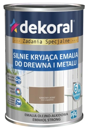 Dekoral Emakol Emalia Drewno Metal Kawowy Jasny 0,9l