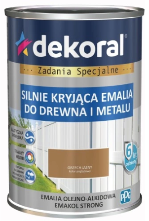 Dekoral Emakol Emalia Drewno Metal Orzech Jasny 0,9l
