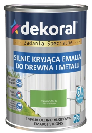 Dekoral Emakol Emalia Drewno Metal Zielono-Żółty 0,9l