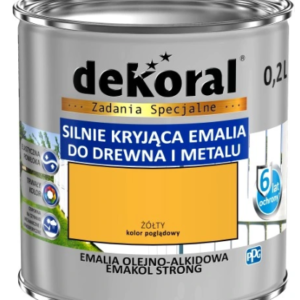 Dekoral Emakol Emalia Drewno Metal Żółty 0,2l