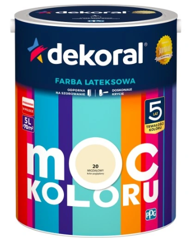 Dekoral Moc Koloru Migdałowy 5l Akrylit W Farba