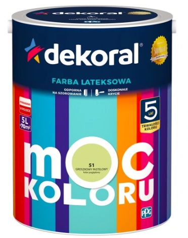 Dekoral Moc Koloru Groszkowy Pastelowy 5l Akrylit W Farba