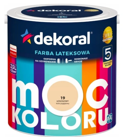 Dekoral Moc Koloru Łososiowy 2,5l Akrylit W Farba