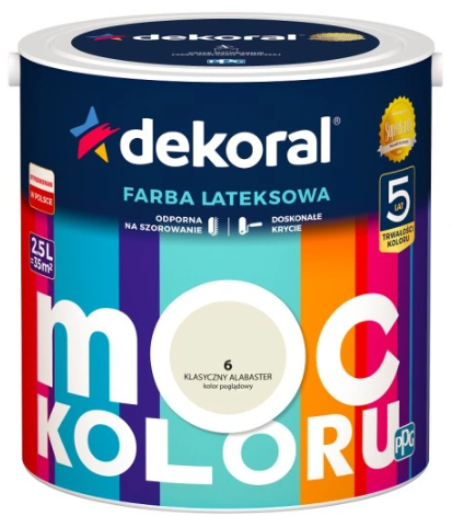 Dekoral Moc Koloru Klasyczny Alabaster 2,5l Akrylit W Farba