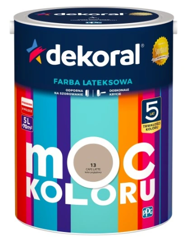 Dekoral Moc Koloru Cafe Latte 5l Akrylit W Farba