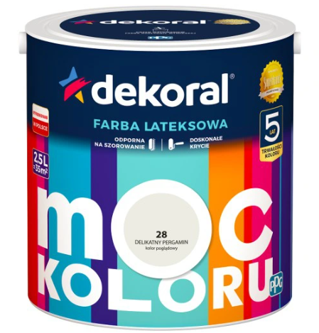 Dekoral Moc Koloru Delikatny Pergamin 2,5l Akrylit W Farba