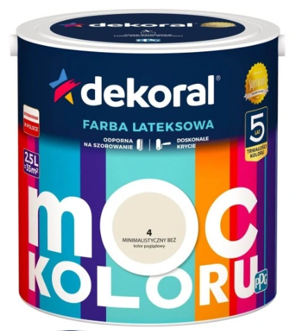 Dekoral Moc Koloru Minimalistyczny Beż 2,5l Akrylit W Farba