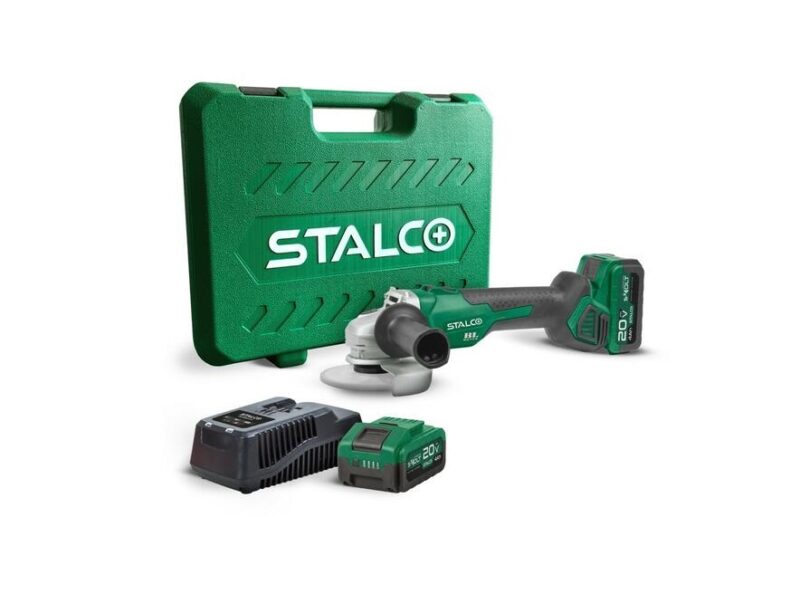 STALCO SZLIFIERKA KĄTOWA AGS20-125BL AKU. 2x4Ah S-97301