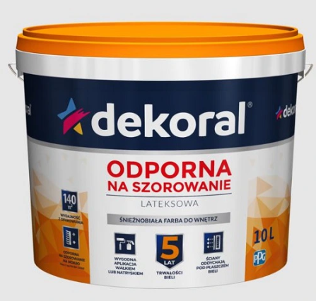 Dekoral Lateksowa Śnieżnobiała 1l "Akrylit W" Farba